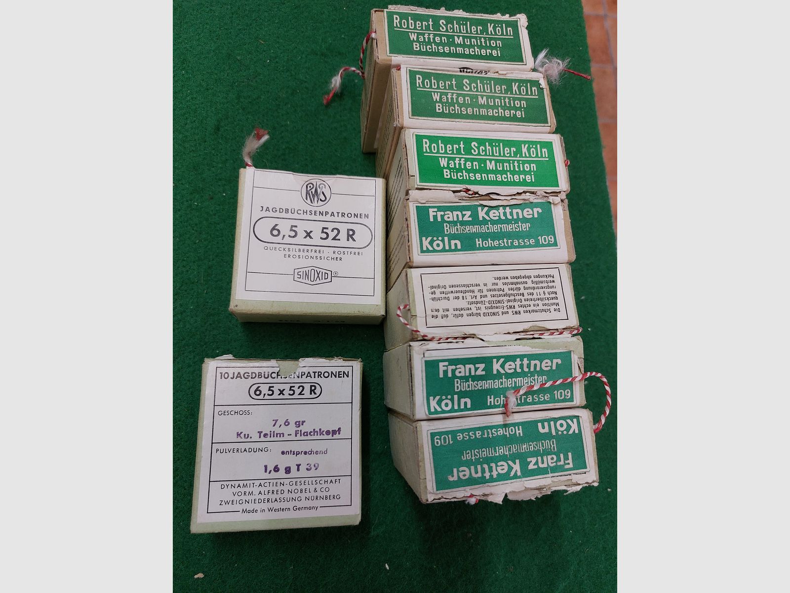 RWS 6.5x52R cartridges