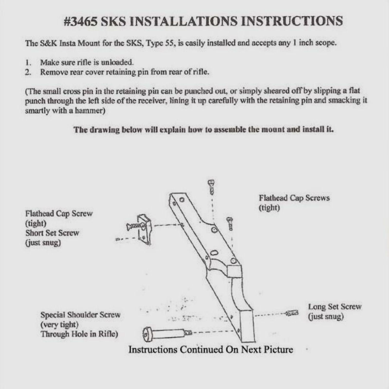 S&amp;K Mounts USA Insta Zestaw Montażowy SKS Typ 56