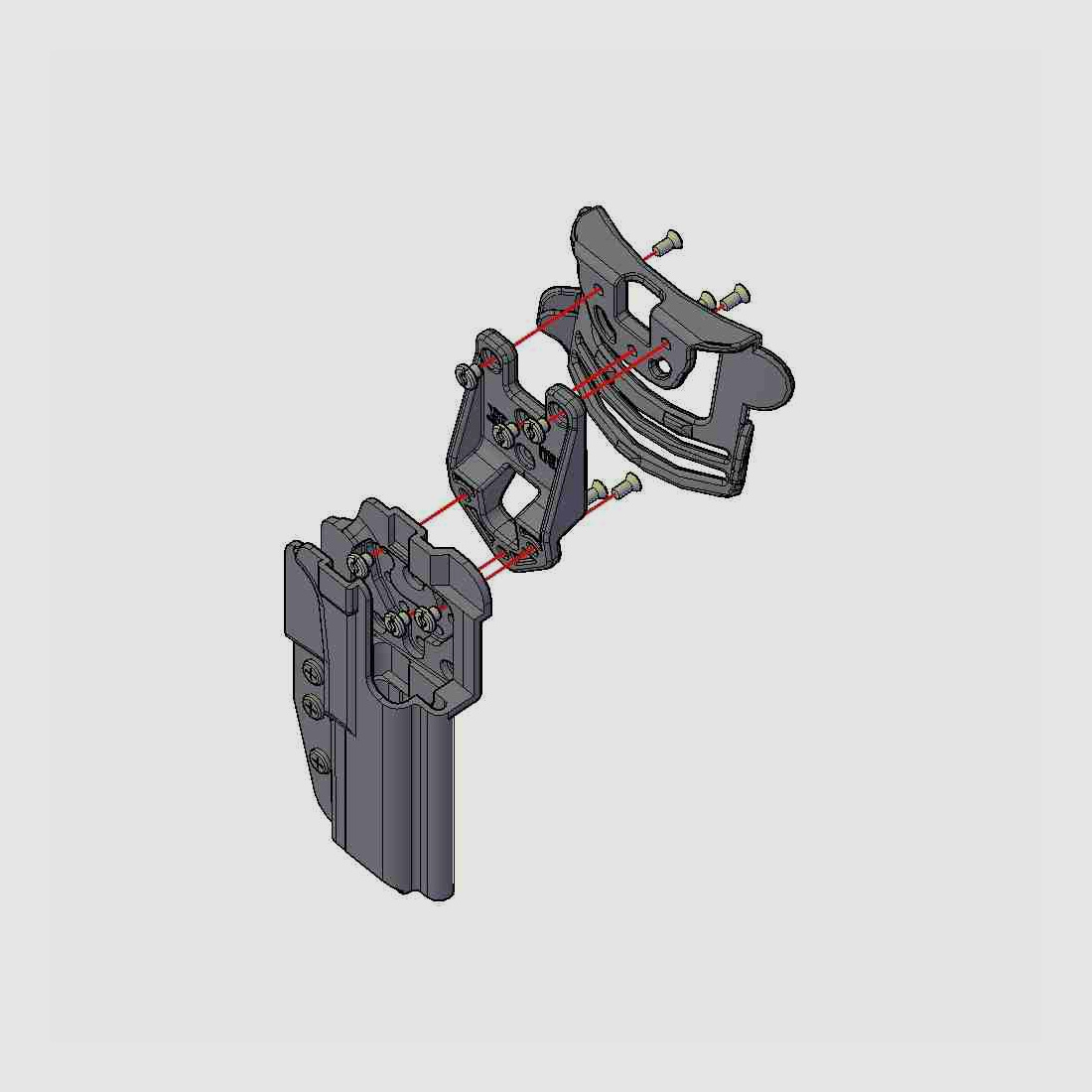 Comp-Tac Kydex Holster International, rechts, schwarz