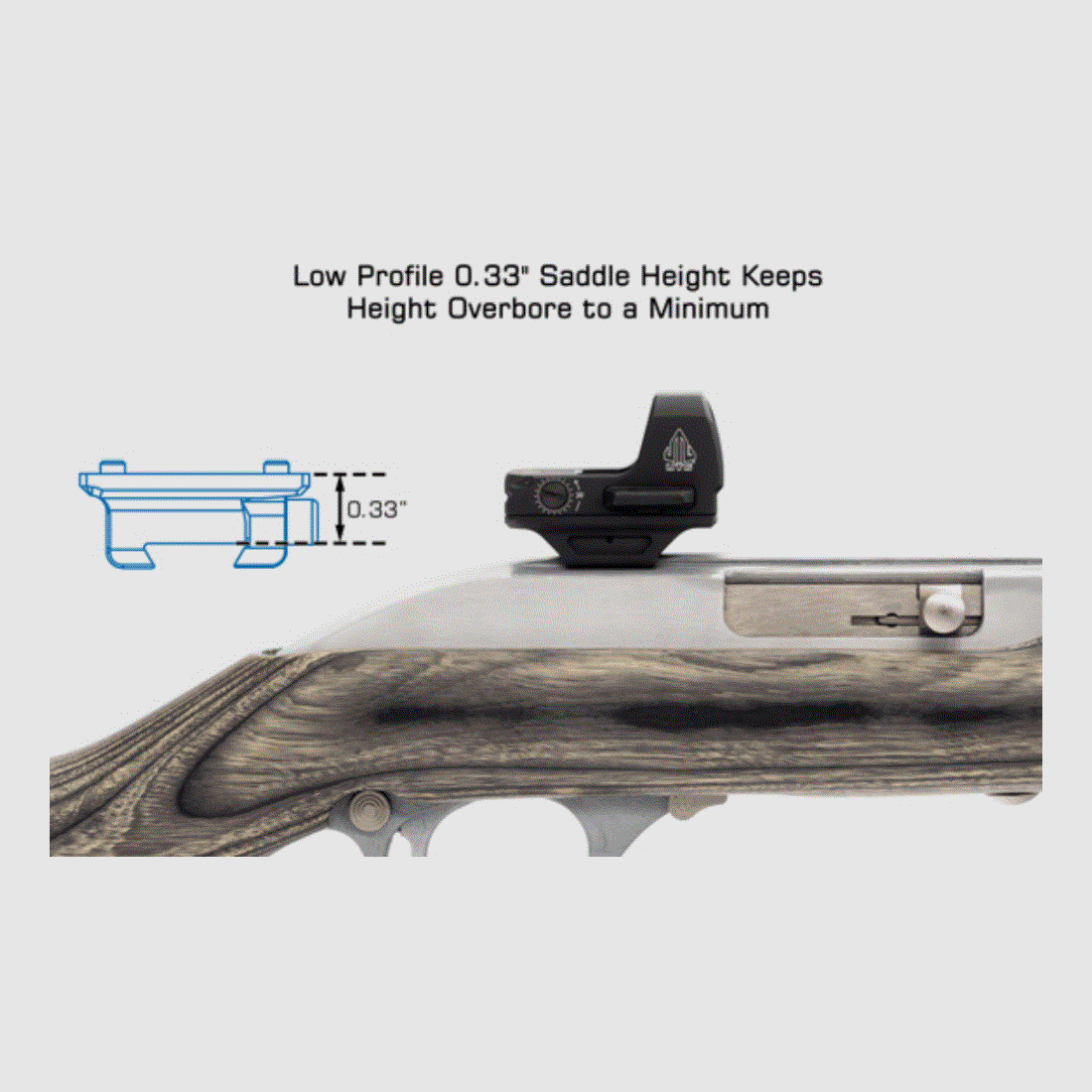 UTG Super Slim RDM20 Montaggio Dovetail, Profilo Basso