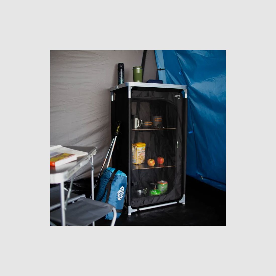 NC3036 Campingschrank mit Platte Nils Camp