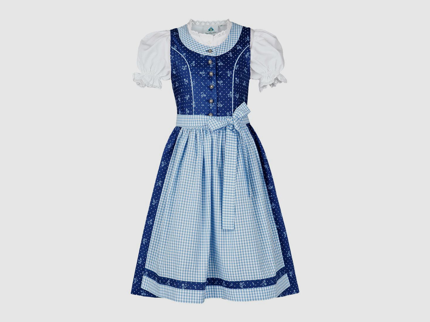 Dirndl Enfant "Le Joueur" en Bleu