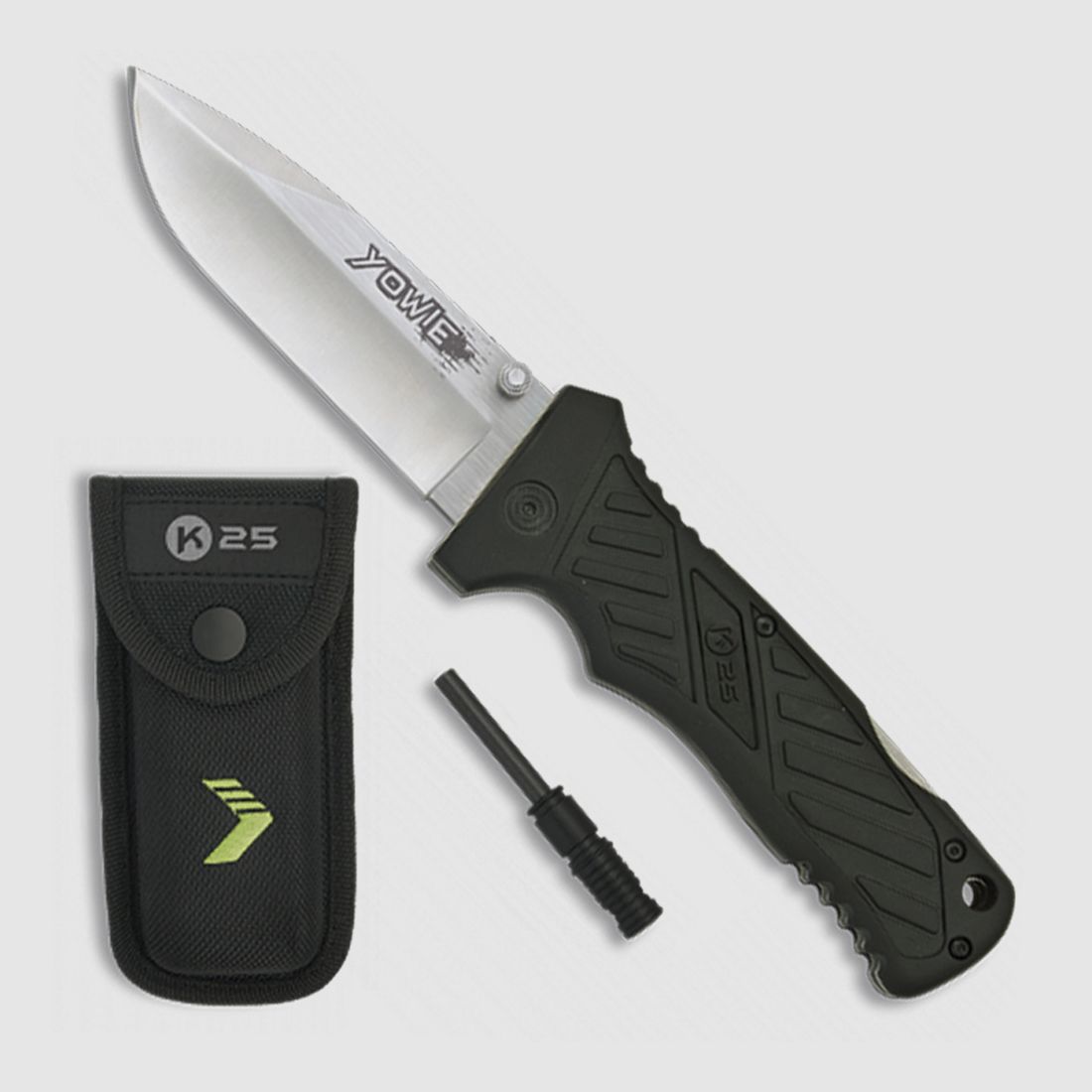 kräftiges Taschenmesser Feuerstarter Etui Yowie Rui Energy