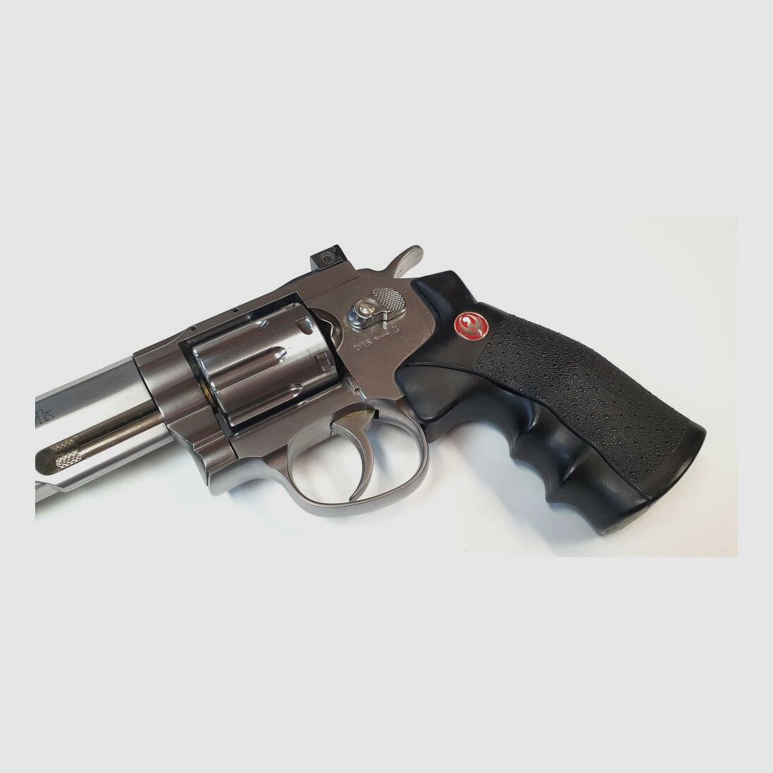 RUGER Airsoft CO₂ Ruger SuperHawk Chrome Finish, 6mm, Airsoft Revolver; F im Fünfeck - Defekt