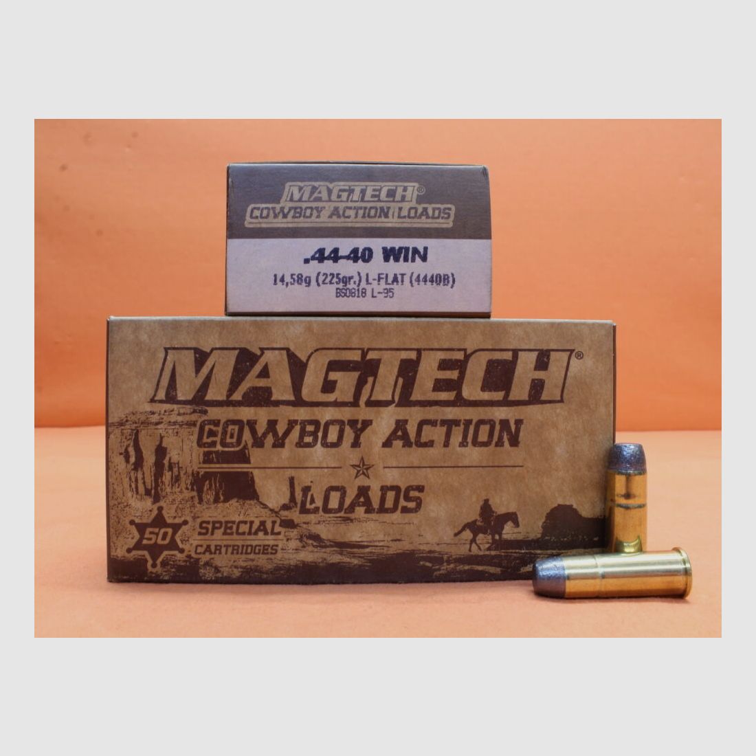 Magtech Patrone .44-40Win Magtech 225grs L-FLAT (4440B) VE 50 Patronen/ 14,58g Blei-Flachkopf