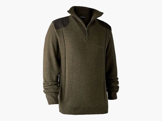 Deerhunter Herren Pullover Sheffield Knit Zip-Neck Cypress