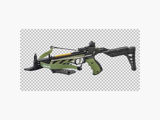 Pistolenarmbrust ALLIGATOR II Bicolor (Oliv/Schwarz) 80 lbs mit Selbstspannmechanismus