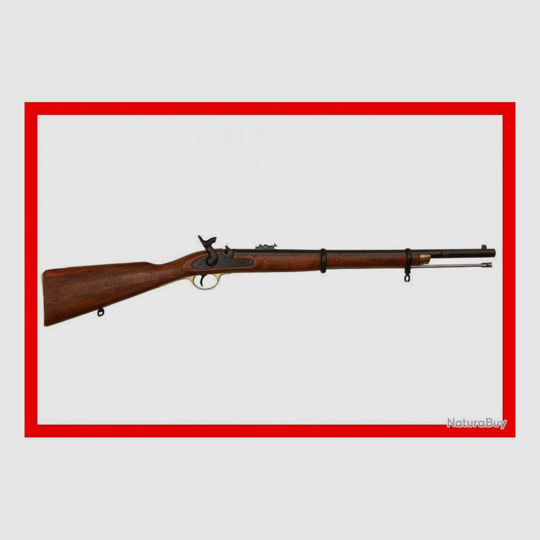 Replica Decorativa Fucile Enfield 1853 Denix - Finitura Metallica - Dettaglio Autentico - Decorazione Storica Elegante, immagine 4 di 5