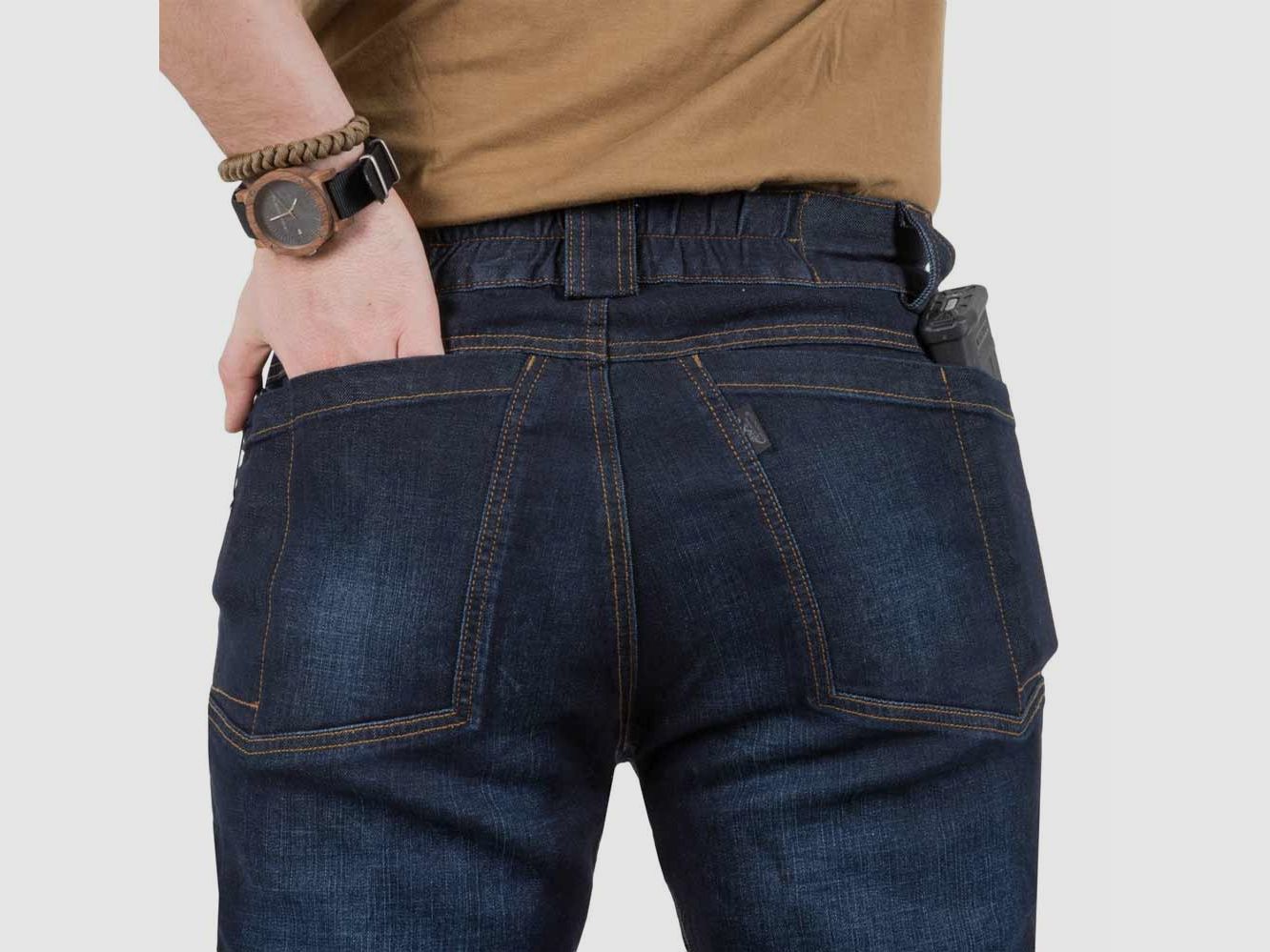 HELIKON-TEX GREYMAN TACTICAL JEANS® - DENIM MID DARK BLUE