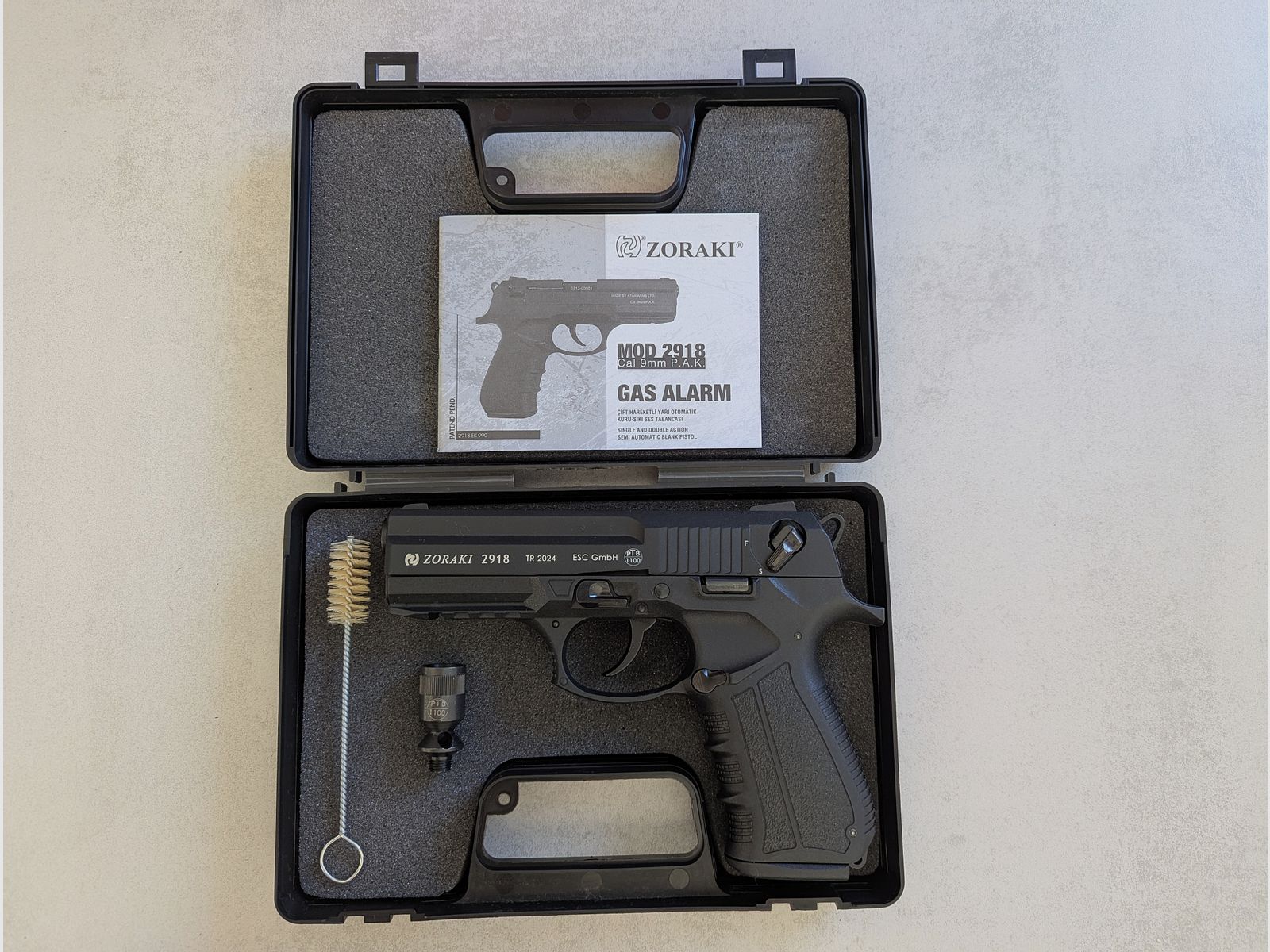 Zoraki 2918 pistola de fogueo cal. 9mm P.A.K. negra como nueva