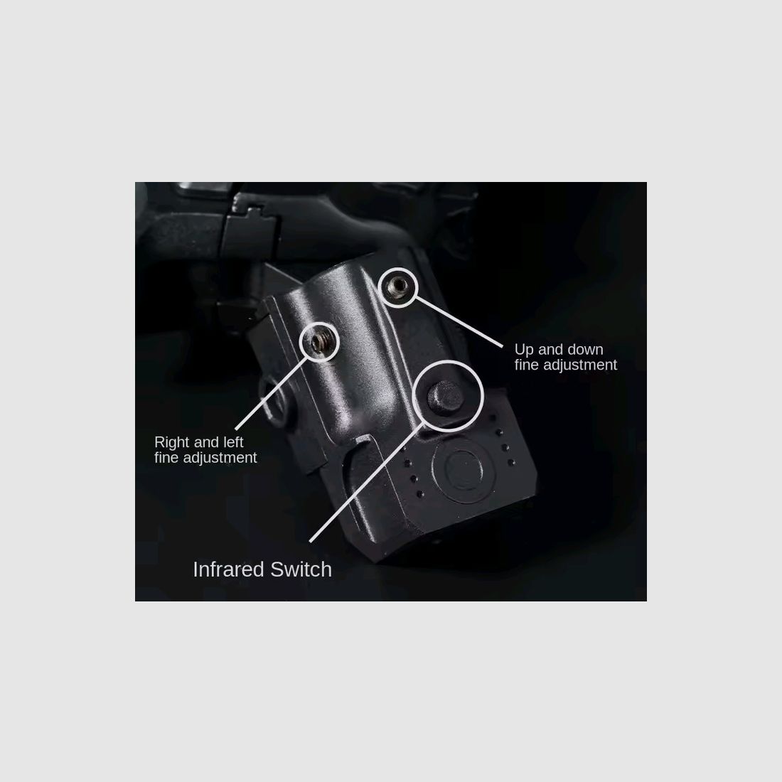 Laser en voorgrip grip zwart grip universele Airsoft Softair Paintball wapen geweer roodpunt Picatinny