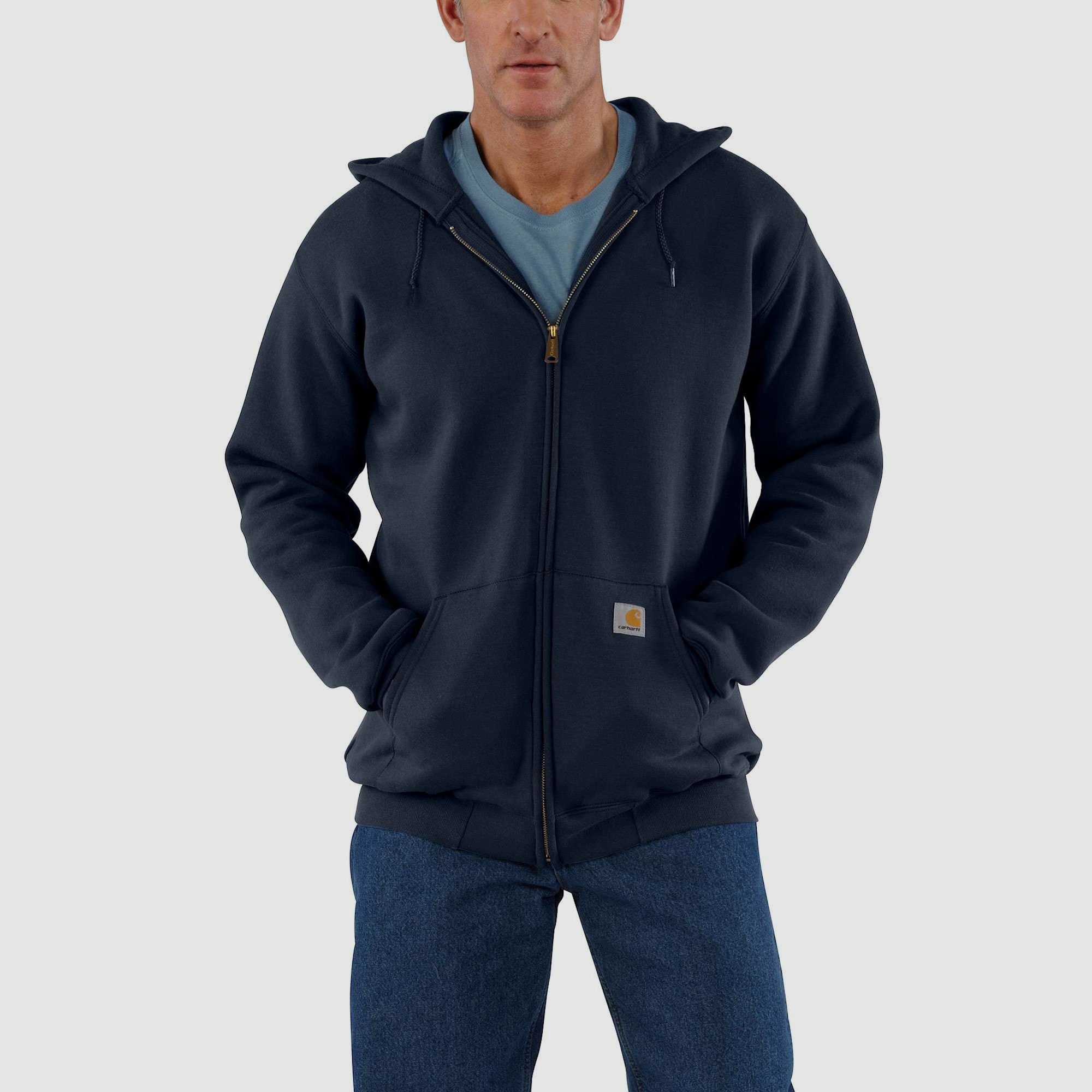 Carhartt Zip Up Hoodie Mens New Navy S