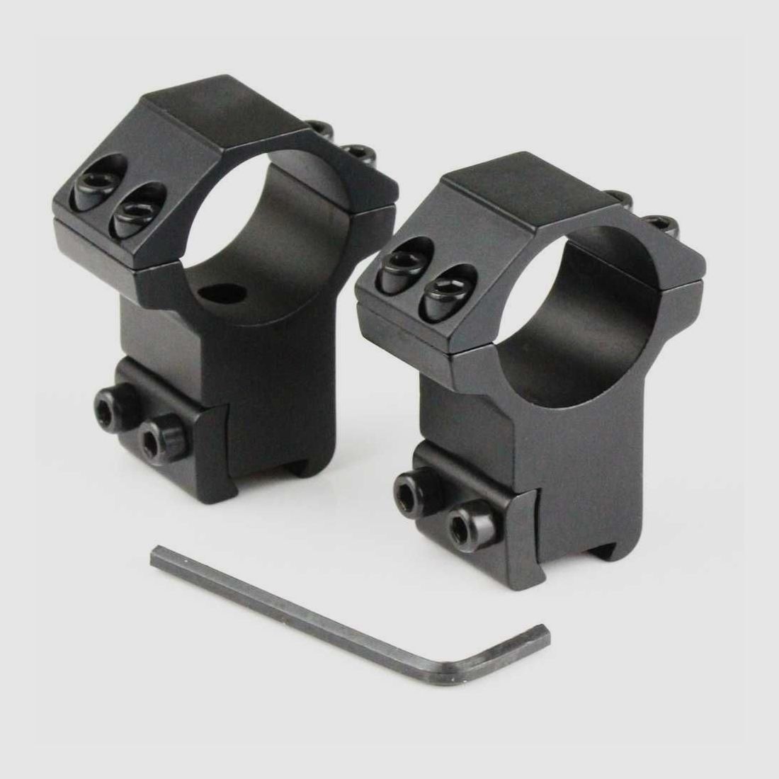PAAR RINGEN VOOR 1″ OPTIEVEN HOOG MET 11mm RAIL