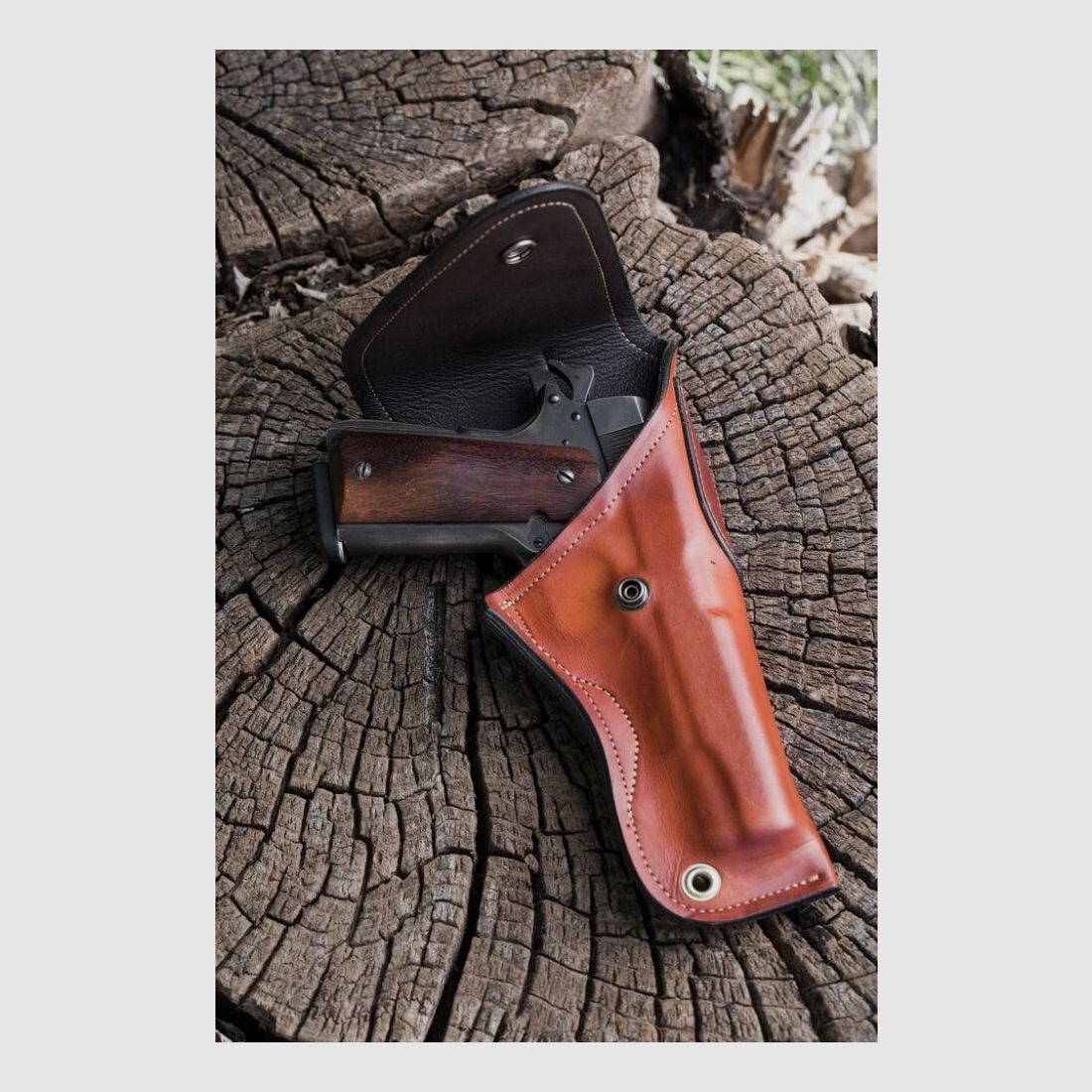 Smith & Wesson Holster Smith & Wesson 6 inch revolver - black leather left S&W