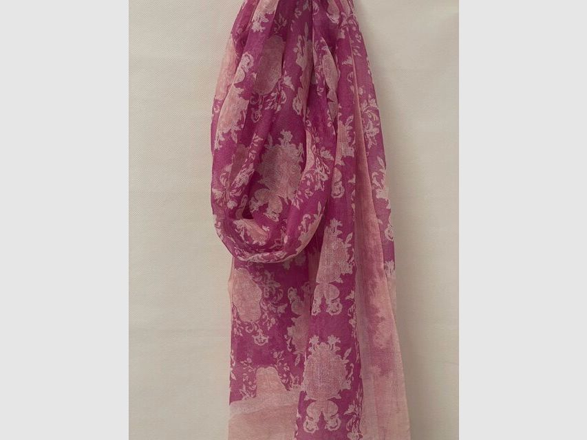 Habsburg sjaal kleine arabesque in roze