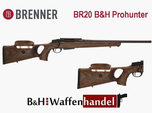 Nowość: Karabin Brenner BR20 B&H Prohunter z regulowanym podparciem policzkowym (tył kolby) idealny do polowania i sportu