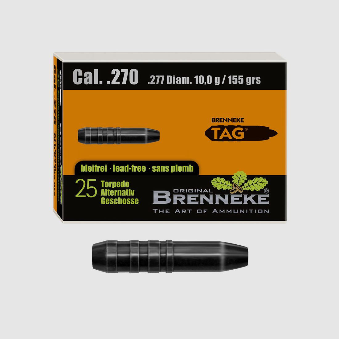 Brenneke Geschoss .270 Win. (.277) TAG 8,4g / 130grs 25 Stück