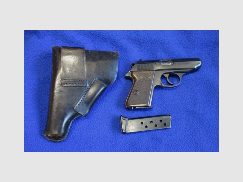 Walther PPK pistol Ulm 7.62mm Browning with case and spare magazine PPK, image 2 of 2