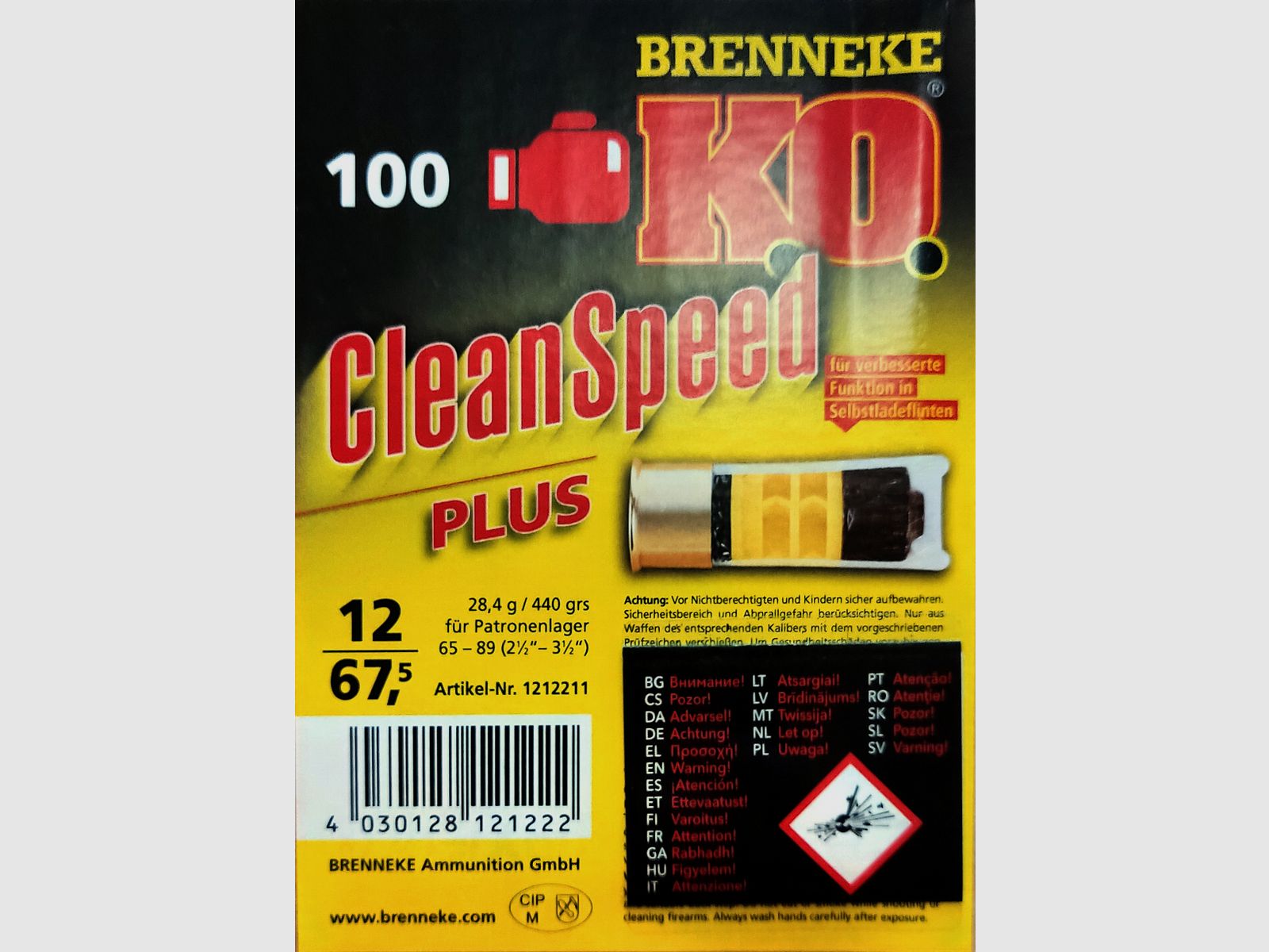 2x Brenneke Clean Speed Plus .12 .12/67 12/67,5 slug per fucile da caccia munizione tiro sportivo, immagine 1 di 3