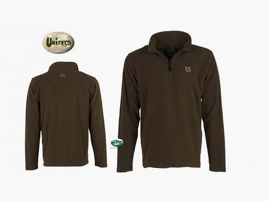 UNIVERS Maglia pile mezza zip marrone 94397