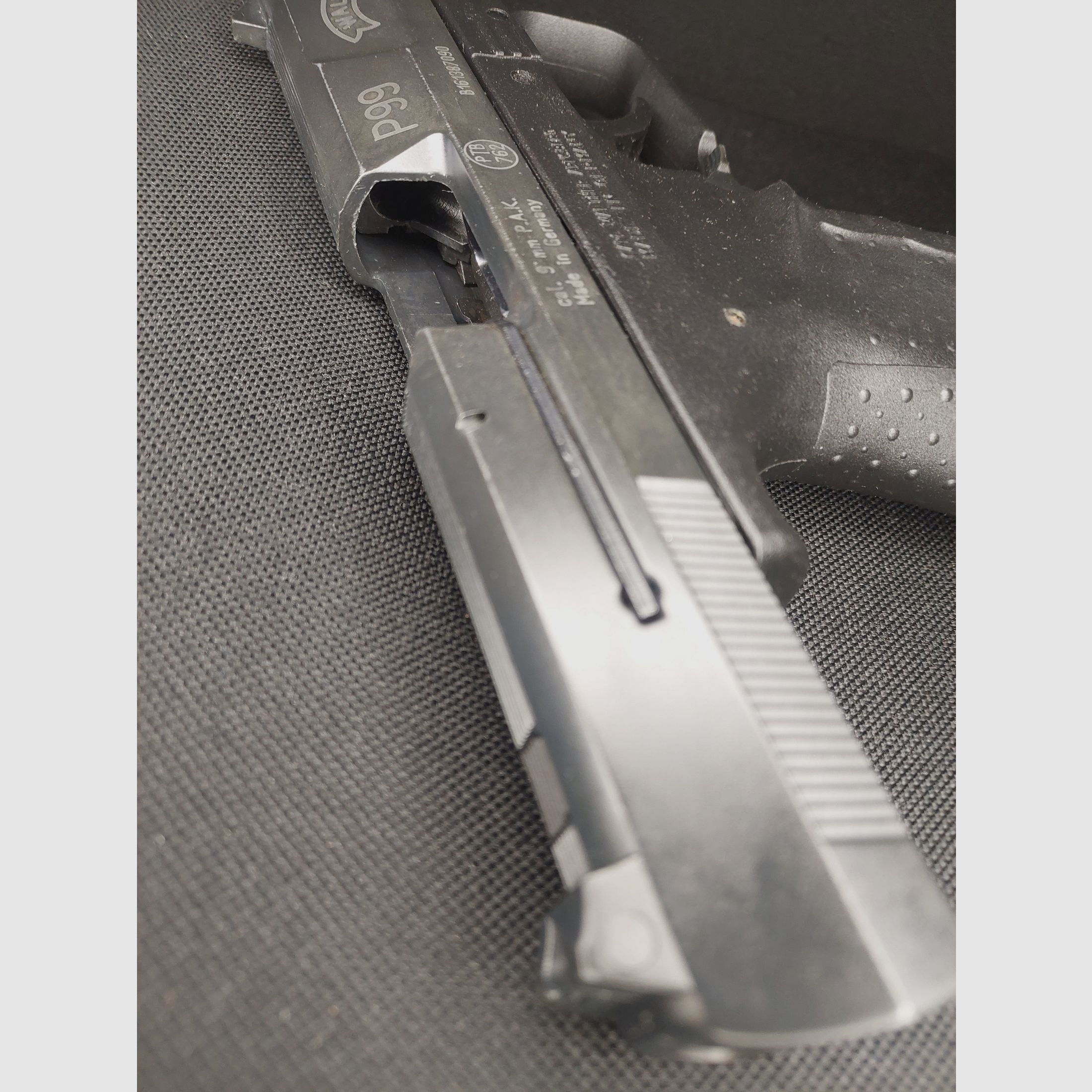 Walther P99 Schreckschuss Pistool 9mm P.A.K. (PTB 762) P 99 met Coptex Holster