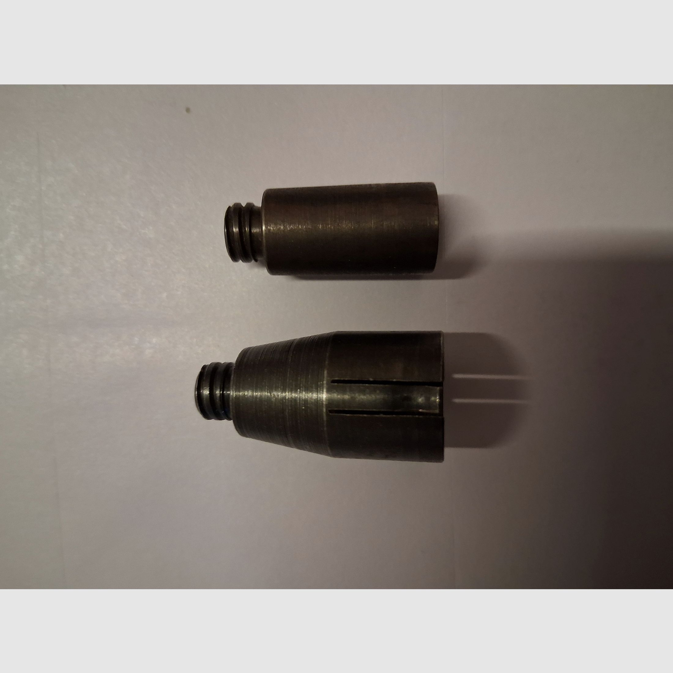 2x Abschussbecher Zusatzlauf-Satz 9 und 15 mm für alte Schreckschuss-Pistole