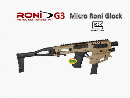 CAA Micro Roni GLOCK 17 - 19 - 19X - 22 - 23 - 31 - 32 colore TAN