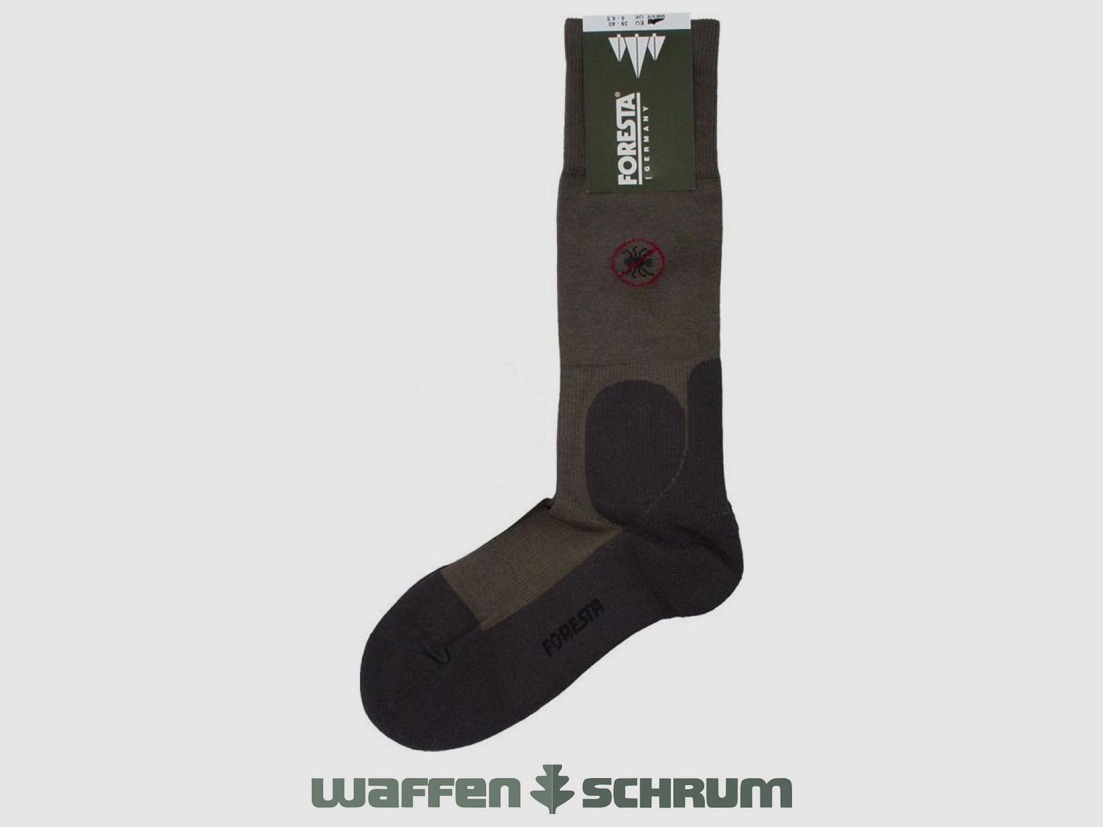 Foresta Anti-Zecken Socke Olive