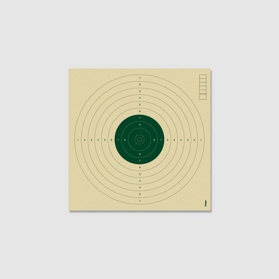 Krüger-Schießscheiben Lupi-Scheiben m.Nr. grün Schießscheiben