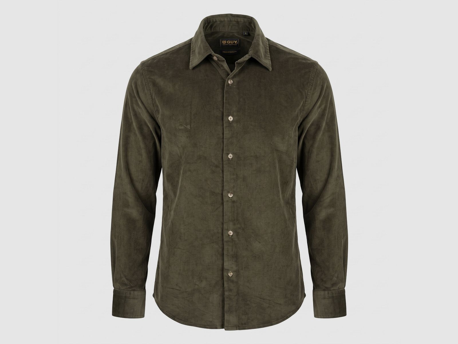 Chemise en velours vert
