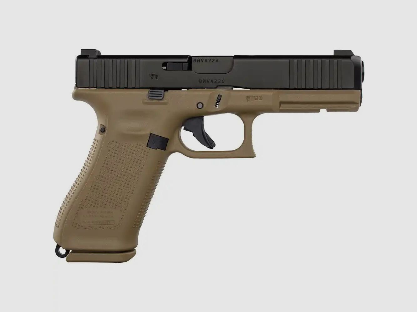 Glock	 Pistole Glock 17 Gen 5 Frankreich coyote FS FXD 9mm