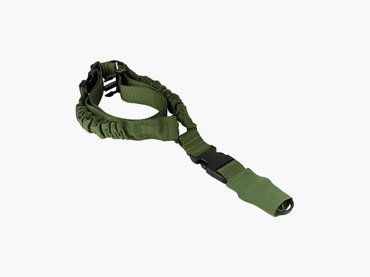 AIM SPORTS ONE POINT HD Bungee Rifle Sling Steel Clip Sleeve OLIVE