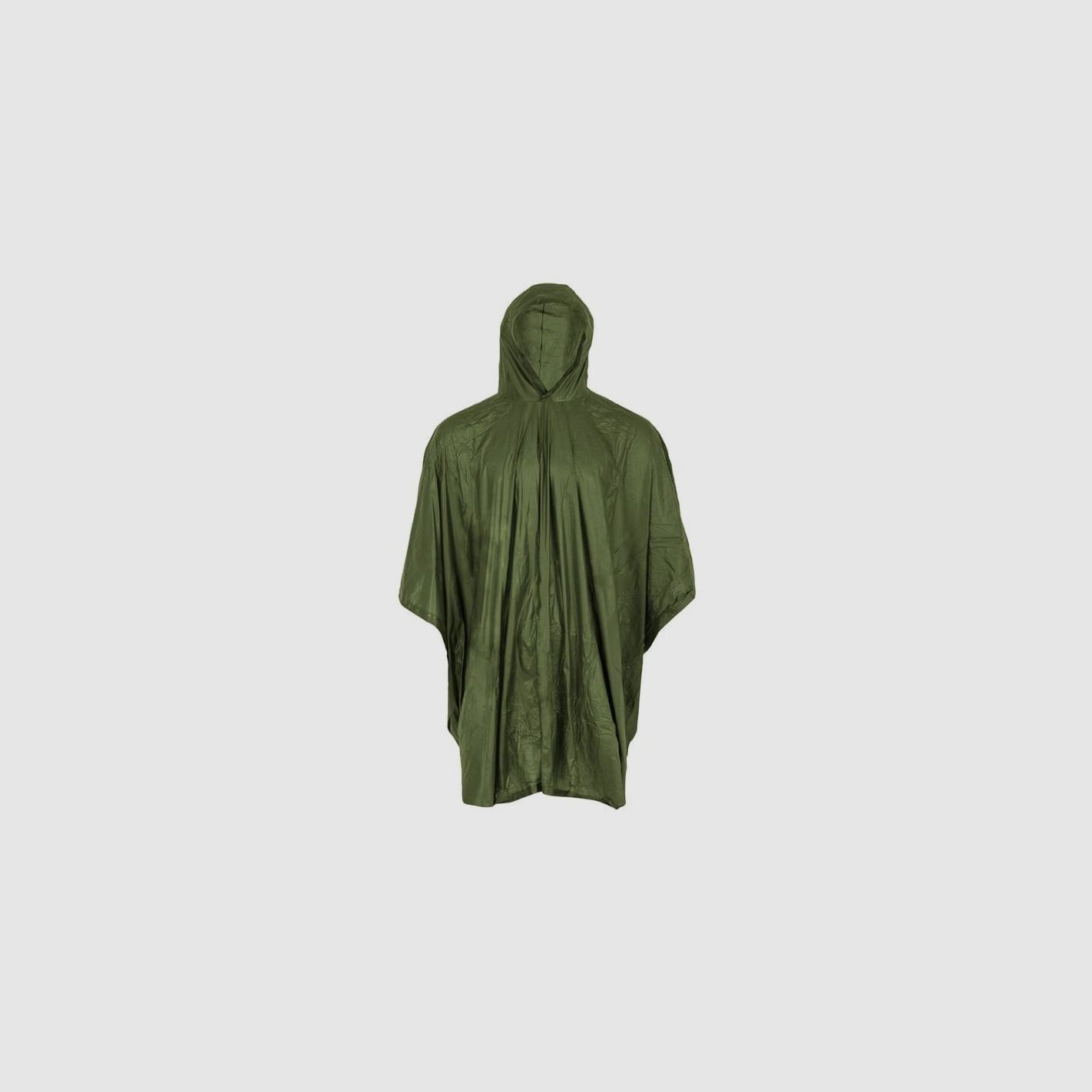 Wasserdichter Highlander-Poncho mit Kapuze in Grün, Bild 1 von 3