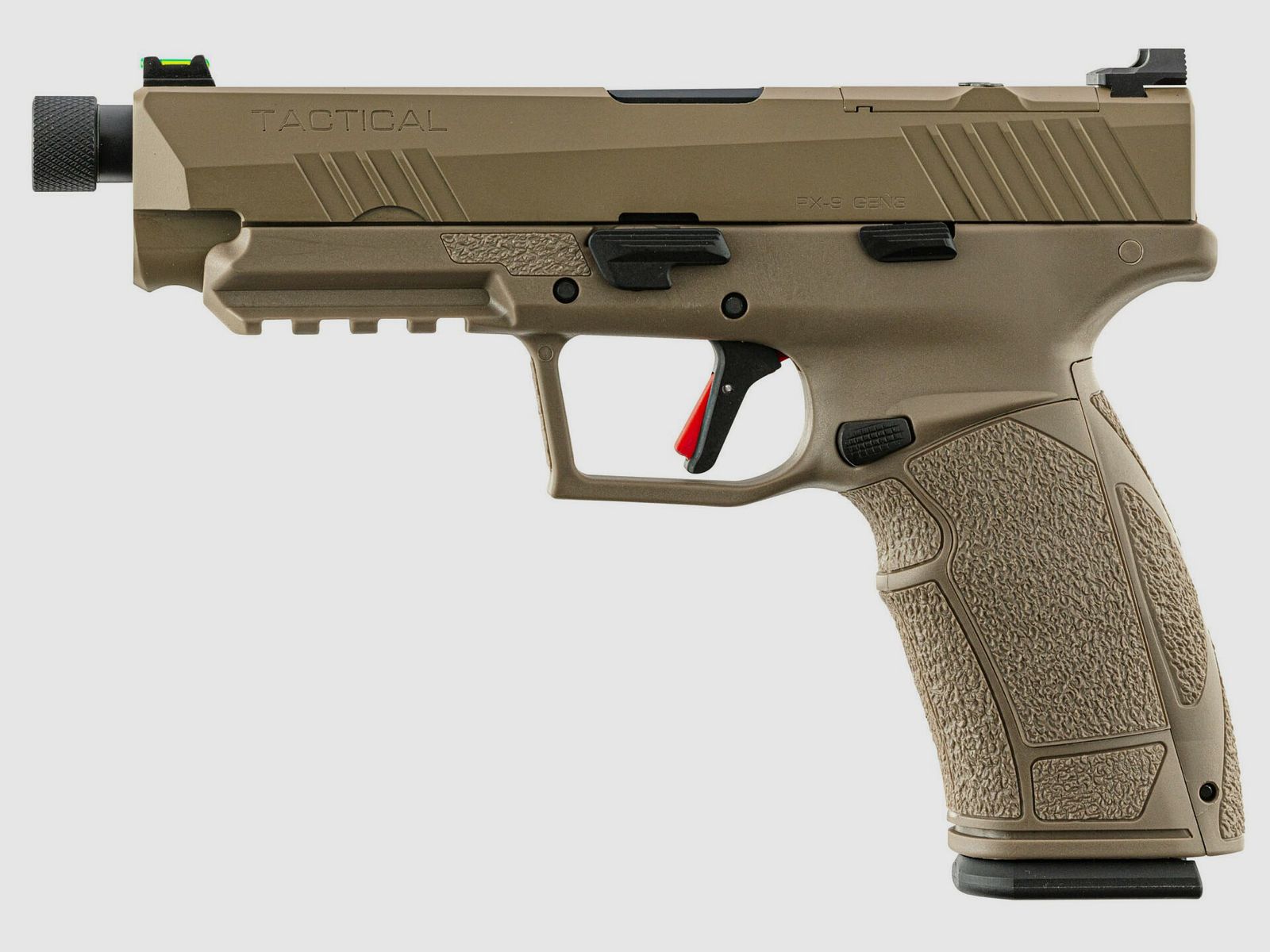 TISAS PX-9 TACTICAL pistool kaliber 9×19 mm FDE met schroefdraad, afbeelding 7 van 10