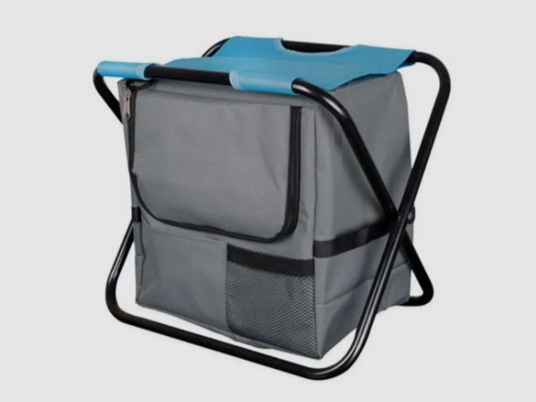 Chaise pliante sac isotherme fermeture zippée 21L assise 29x29cm, image 2 sur 11