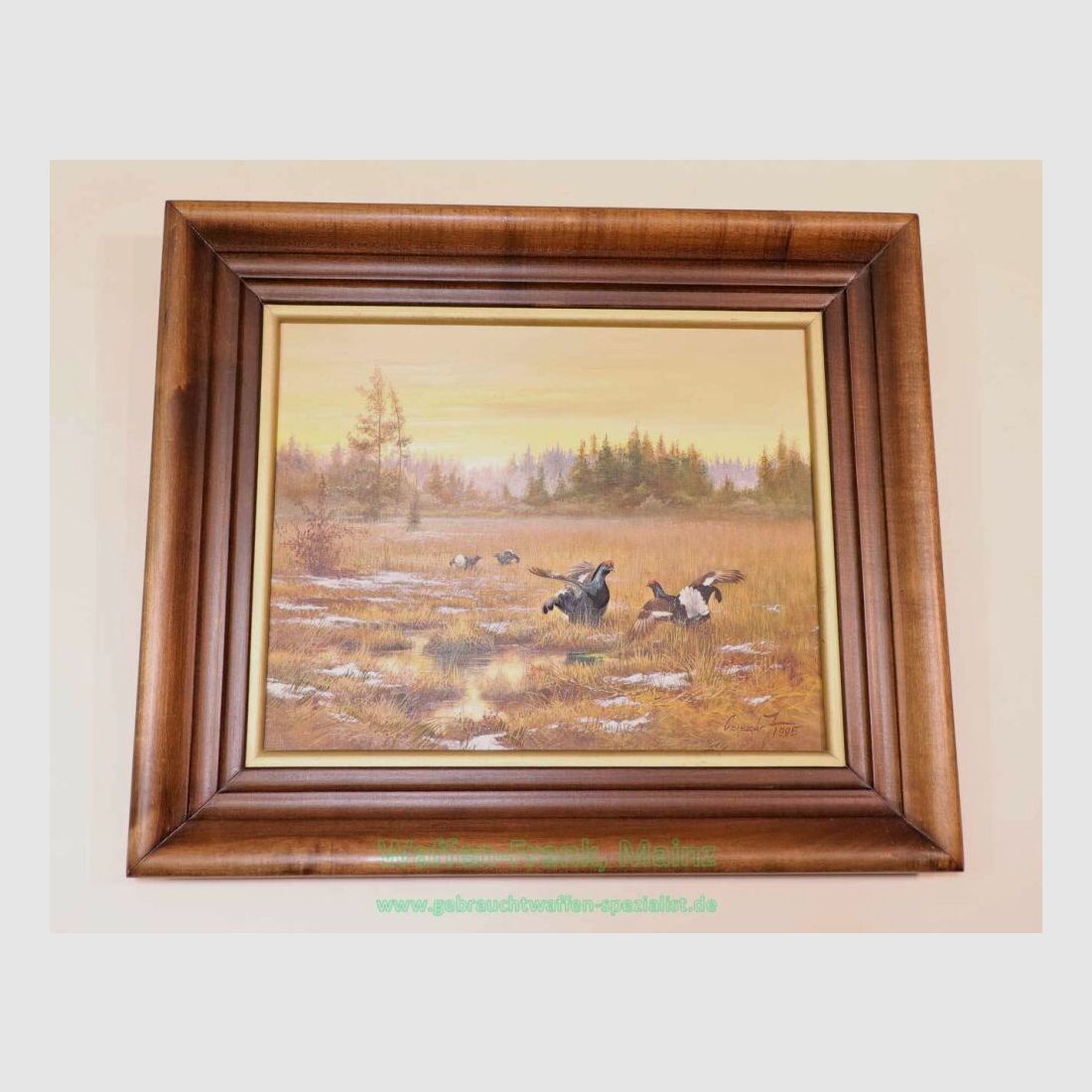 Josef Csiszar Imagen / Pintura / Pintura al óleo Gallo en paisaje de turbera
