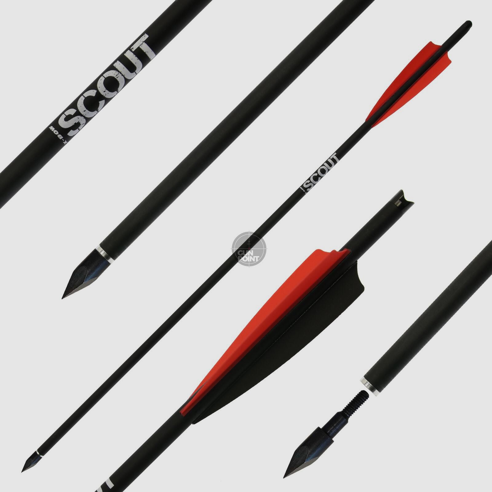 Armbrustbolzen | X-BOW FMA Scout - Bodkin - 20 Zoll - Hybridbolzen | Spitze: 125gr