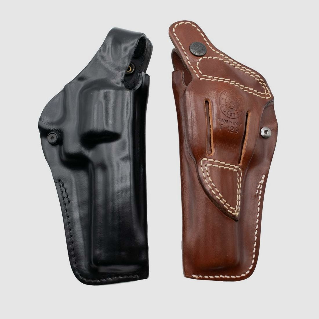 Lederholster "FBI" PRO 6 1/2" N-Frame S&W 27/29/325/327/329/610/625/627/629,Taurus 17/44/97/425/990/991/992-Schwarz-Rechtshänder