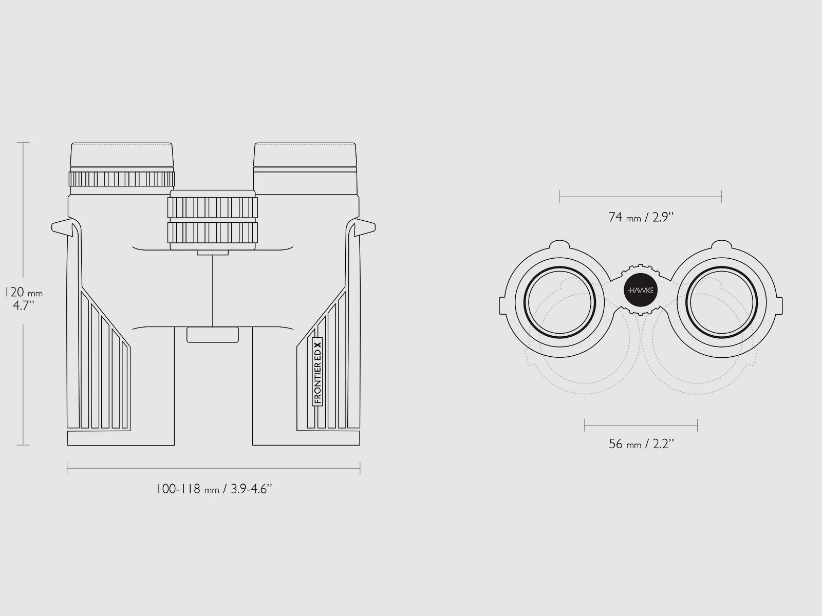 HAWKE 38405 Frontier ED X Lornetka 8X32 zielona
