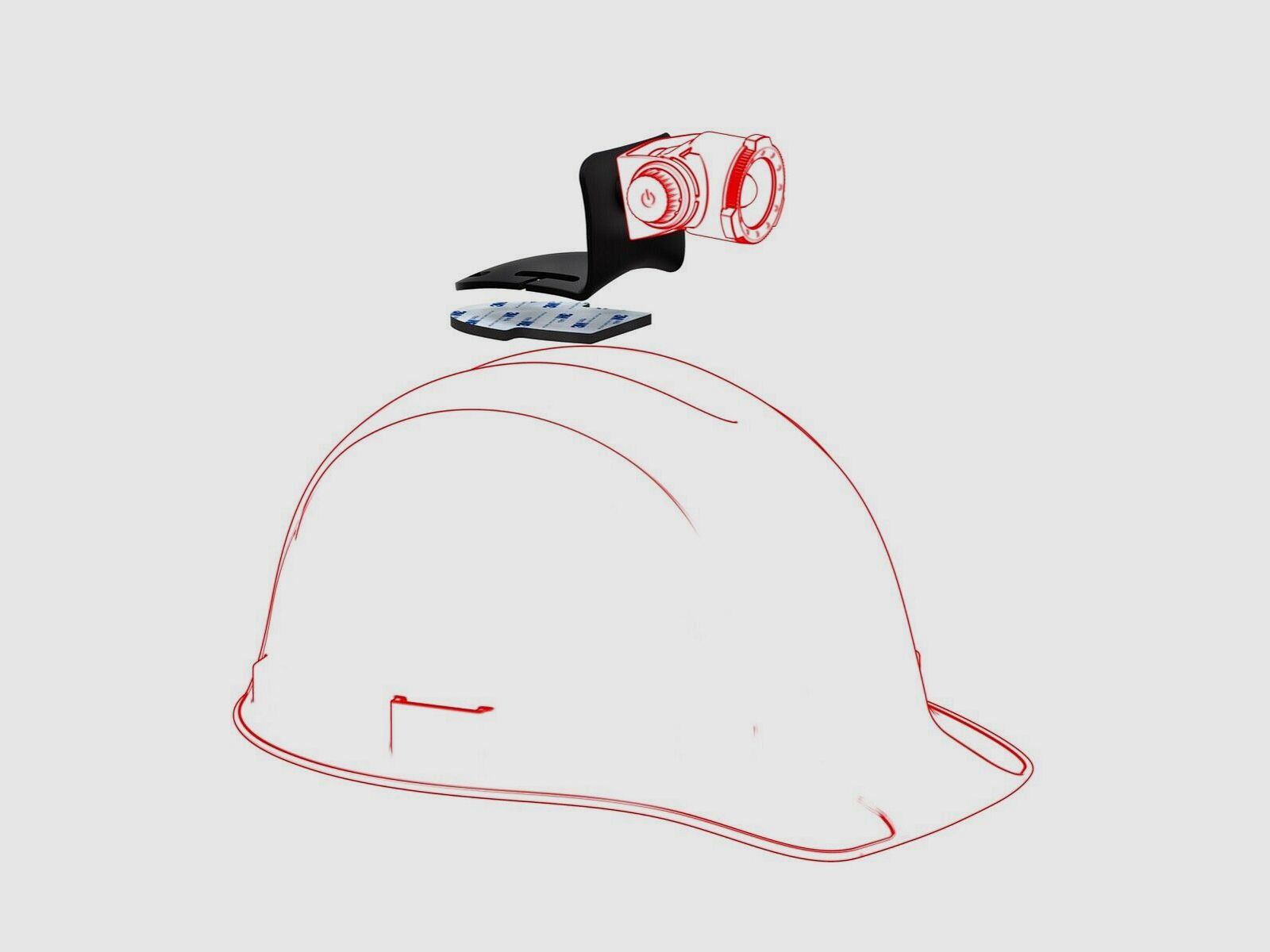 Ledlenser 502314 Helmet Connecting Kit Type H Helm Befestigung