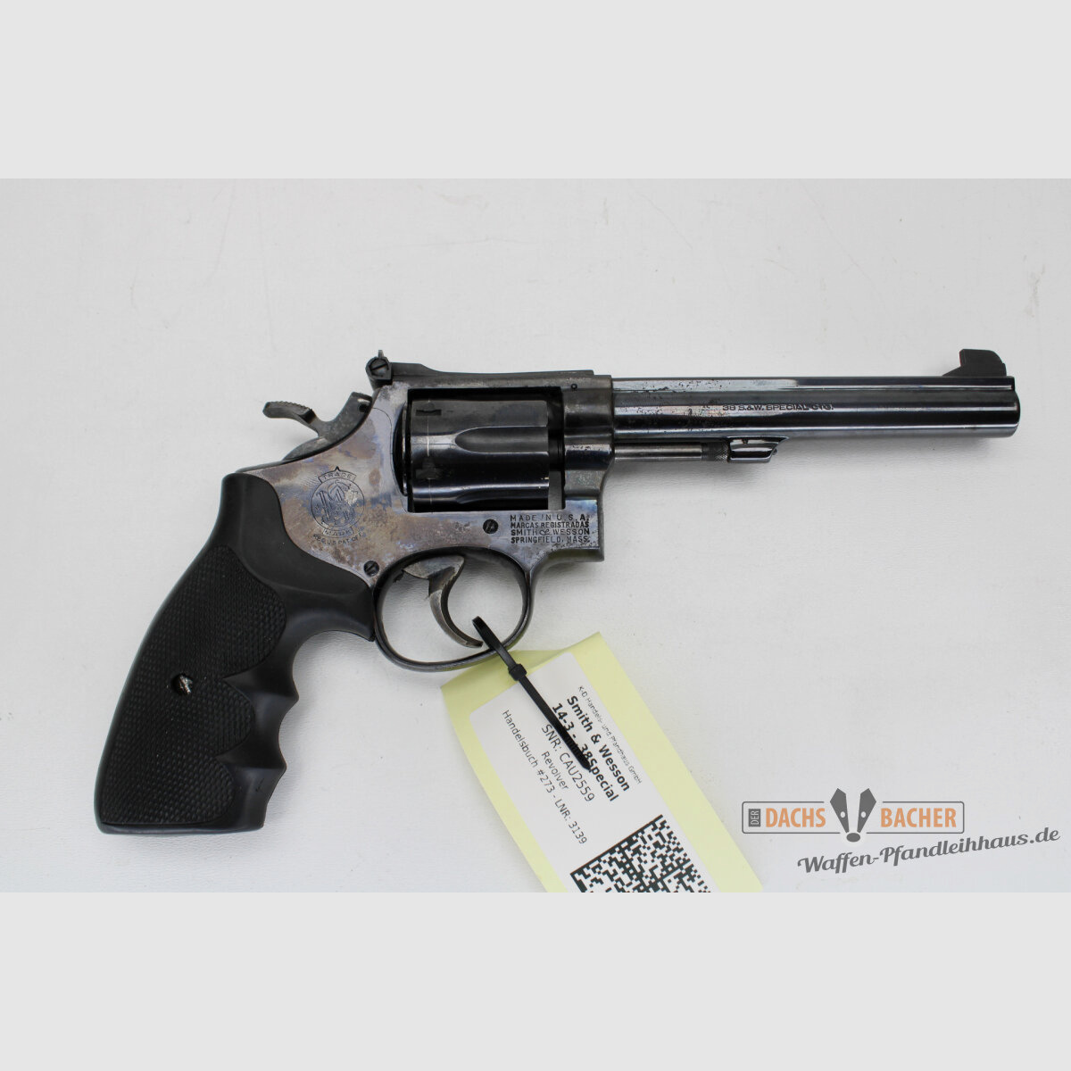 Revolver S&W Smith & Wesson Mod 14-3. Kal. .38 Special 6" loop