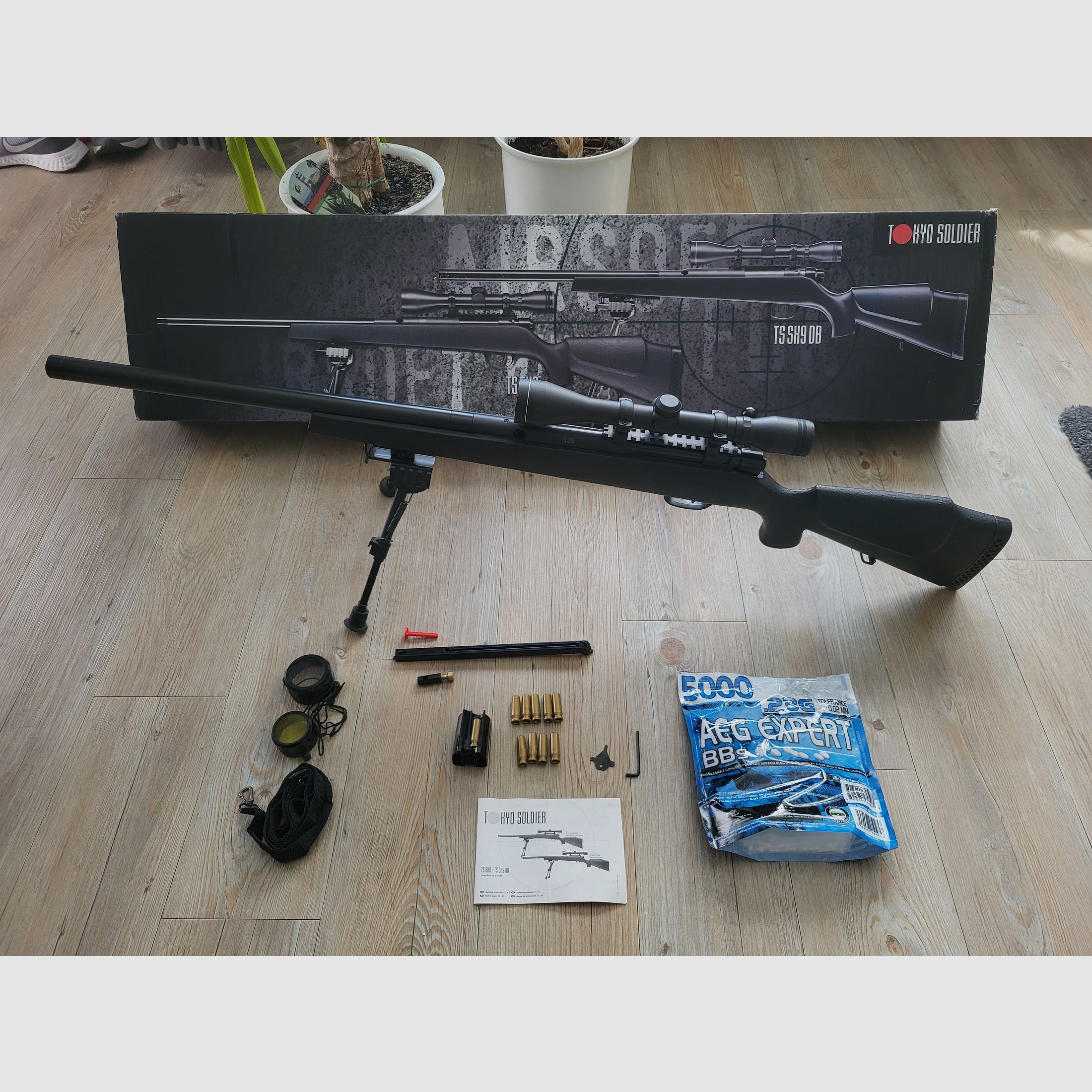 UMAREX Super X-9 Bolt Action Snipergewehr Springer 6mm BB schwarz  Metall Zielfernrohr 4x40 