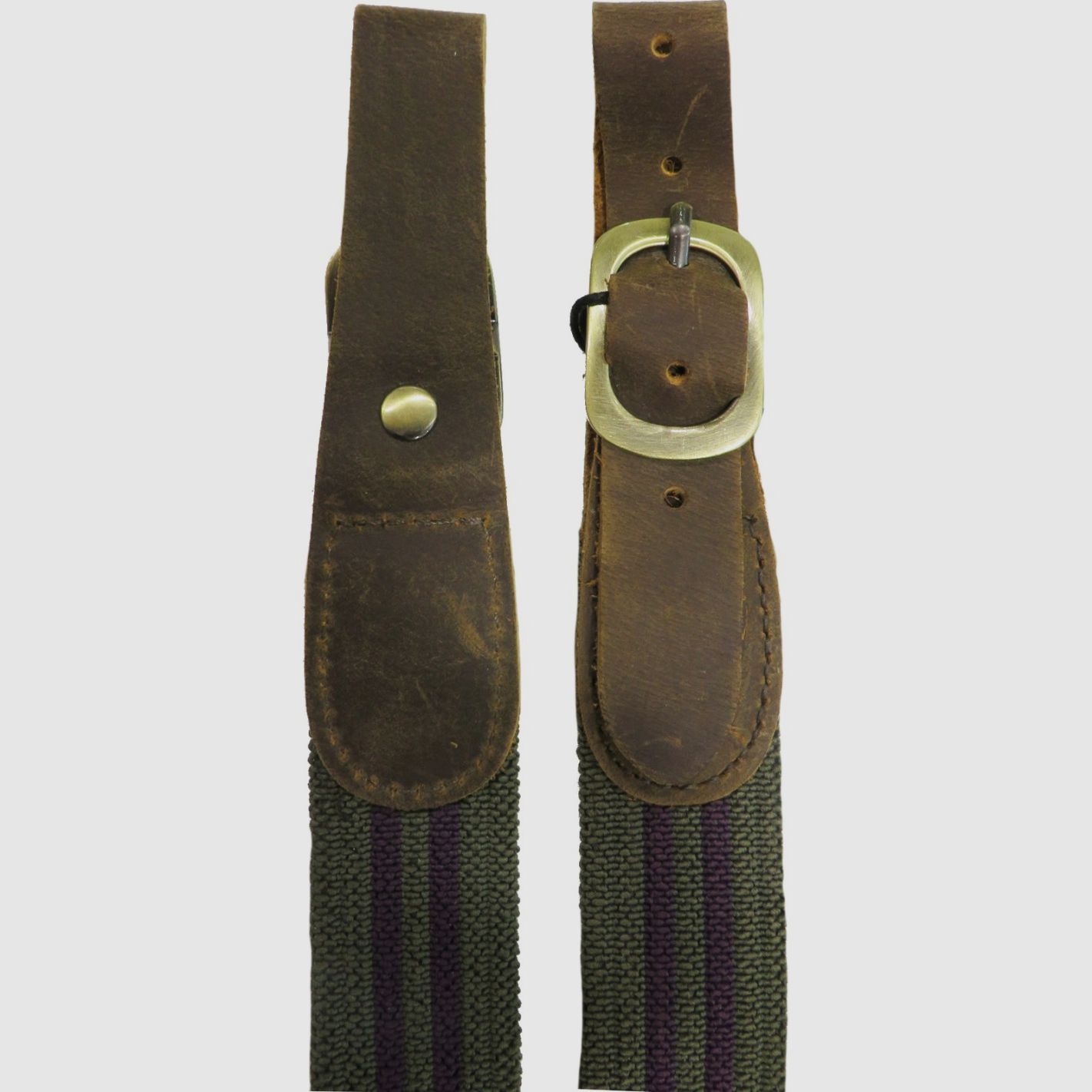 Elastisches Band mit grünen Lederbändern, Bild 2 von 3