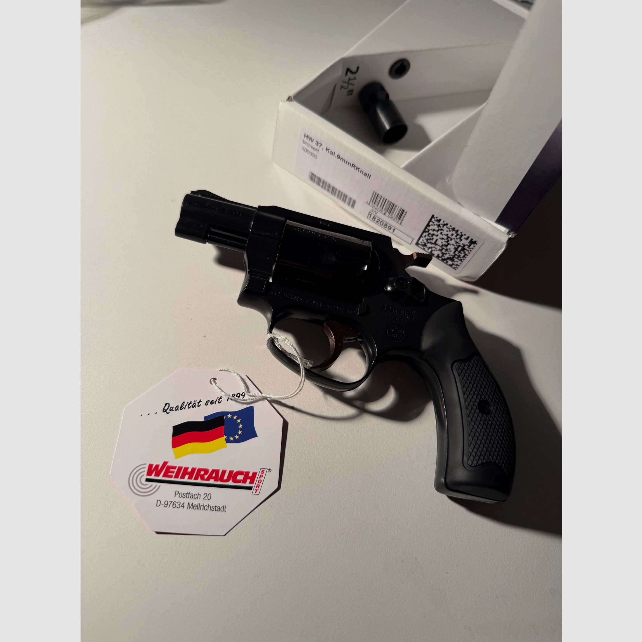 Weihrauch Sport HW 37 brüniert 9mm R Knall