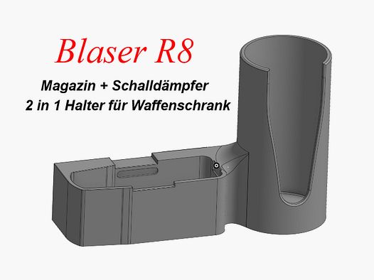 NEU Blaser R8 magazijn + demperhouder systeem voor wapenkluis 2 in 1 opbergplaats
