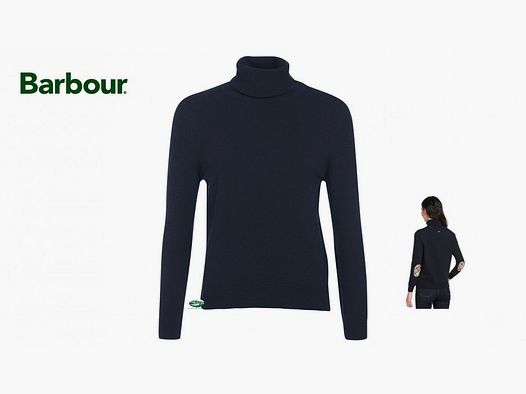 BARBOUR trui PENDLE col rol blauw dames