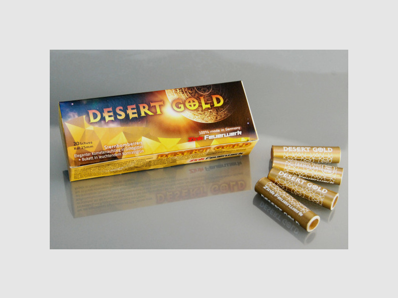 ZINK DESERT GOLD -STERNENBOMBETTEN - 20 SCHUSS - 15 MM