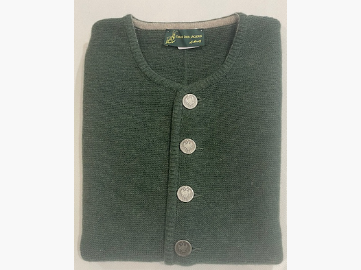 Fine men's vest made of merino wool in green