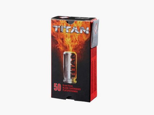 TITAN PLATZPATRONEN FÜR SRS-PISTOLEN - 9MM P.A.K. - 50 PATRONEN