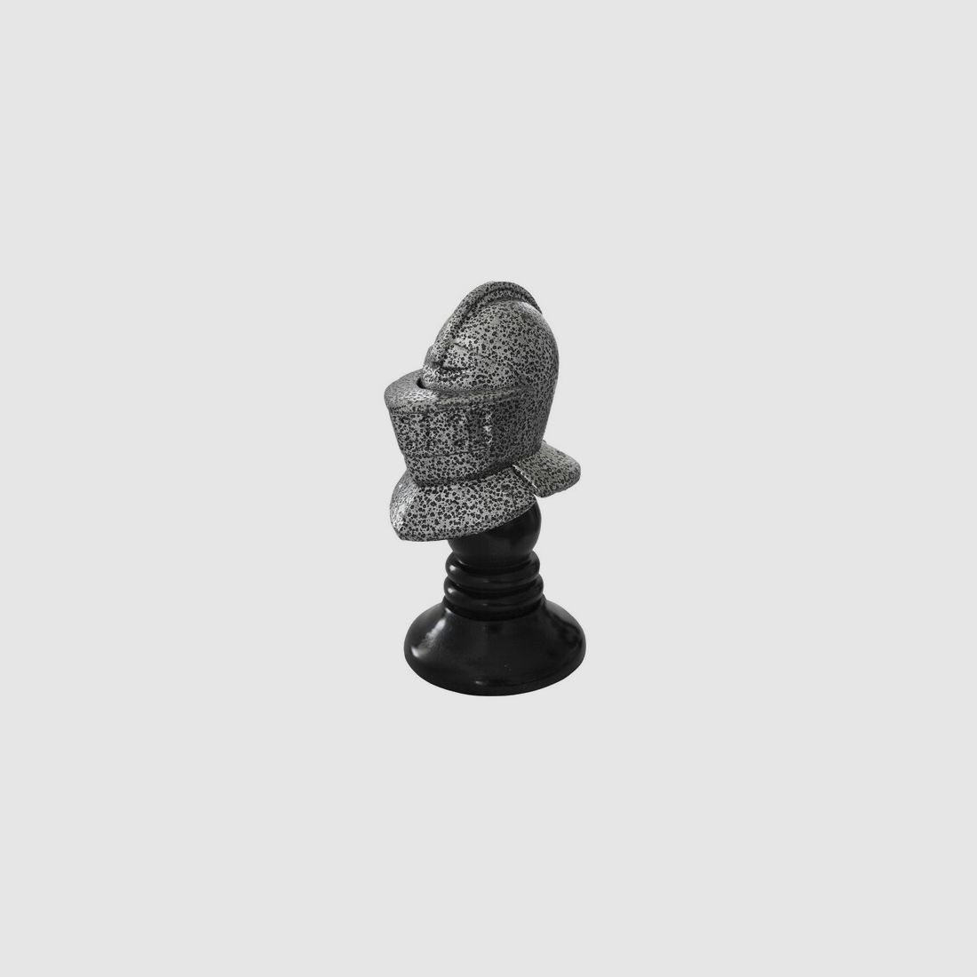Miniatur Ritterhelm Metall - auf Holzständer - 14cm